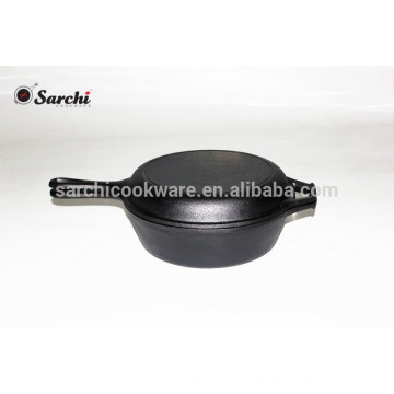 Cast Iron Combo Cooker Pan and Skillet